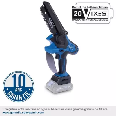 Tronçonneuse sans fil compacte et légère SCHEPPACH 20V IXES