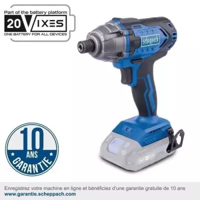 Clé à choc sans fil 180 Nm 3600 bmp - SCHEPPACH 20V IXES