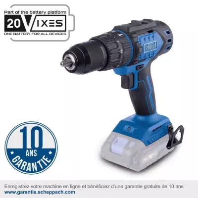 Perceuse visseuse percussion sans fil SCHEPPACH 20V IXES - compacte et puissante