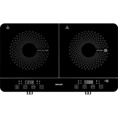 Plaque de cuisson induction SENCOR SCP 4001BK - 2 foyers - Noir