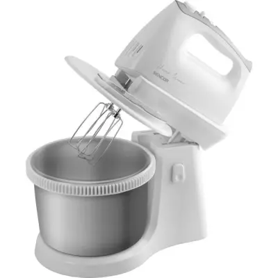Batteur électrique Sencor avec bol rotatif - Puissant 500W - Argent