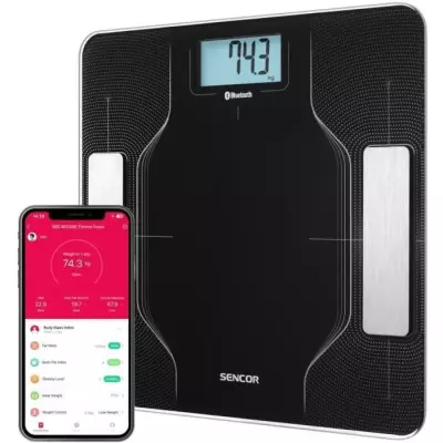 Pèse-personne connecté SENCOR - Noir, pratique et moderne