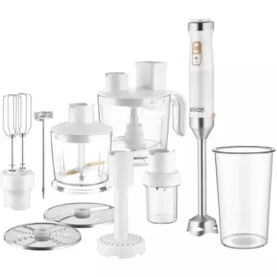 Mixeur plongeant 10 en 1 SENCOR SHB 6551WH - 1500 W - Technologie TITANIUM QuadBlade