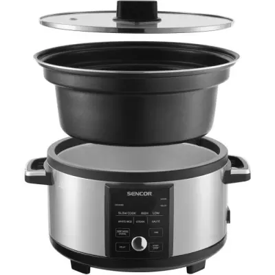 Mijoteuse SENCOR SPR 5520SS 5,5L Gris/Noir - Pratique et Performante