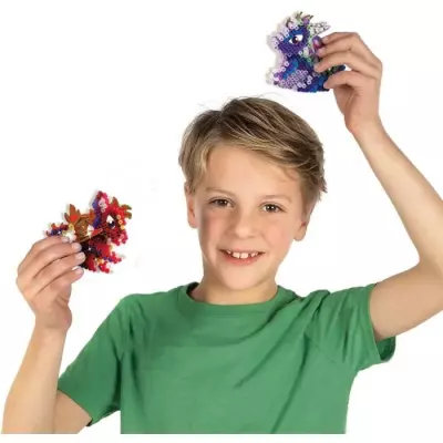 Perles à repasser Dragons 3D - SES CREATIVE - Fabrique 3 types de dragons