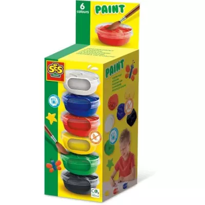 Gouache (6x45ml) SES CREATIVE - Palette de couleurs vives