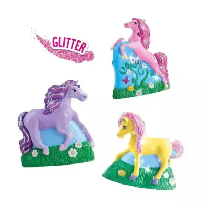 Kit de moulage et peinture - 3 chevaux - Pour enfants de 5 ans et +