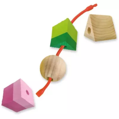 Perles sensorielles à lacer - Jeu d'apprentissage vibrante