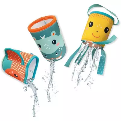 Gobelets pour le bain en Néoprène - Bleu - Jouet de bain attrayant
