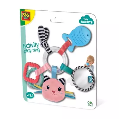 Anneau de jeu à activités Katy le chat - Rose - Dès 3 mois