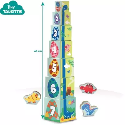 Tour de blocs dinosaures empilables - Jeu d'adresse SES CREATIVE