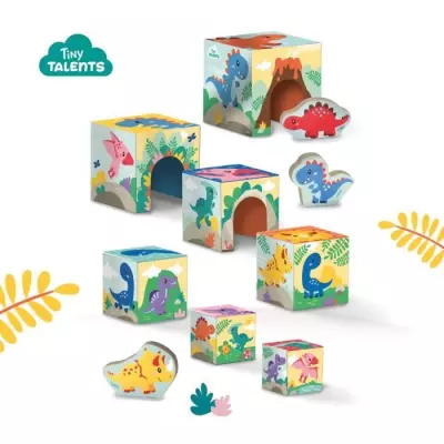 Tour de blocs dinosaures empilables - Jeu d'adresse SES CREATIVE