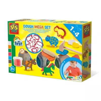 Méga kit pâte à modeler jaune pour enfant 12 mois à 4 ans