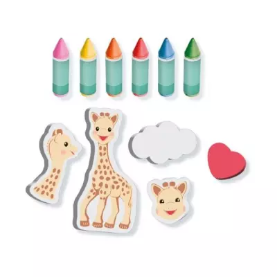 Sophie la girafe - Crayons de bain et formes amusantes