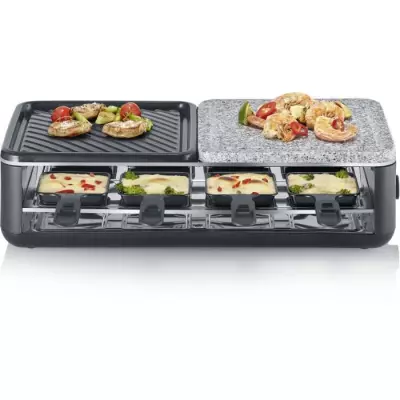 Raclette Gril SEVERIN 8 pers. - Pierre Naturelle et Plaque Réversible