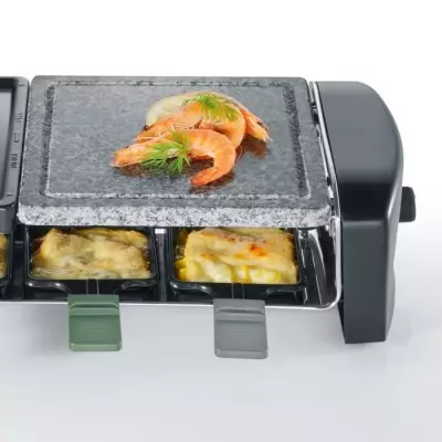 SEVERIN RG9645 Appareil à raclette 8 personnes - Noir - Compact et convivial