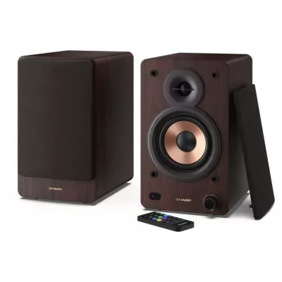 Enceinte Bluetooth Sharp CP-SS30(BR) Marron 60W RMS - Sans fil