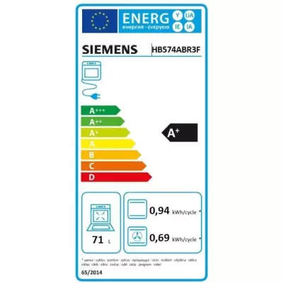 Four pyrolyse Siemens IQ300 - Noir - 7 modes de cuisson