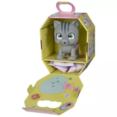 Figurine Smoby - Chat articulé avec accessoires - Bois et fais pipi