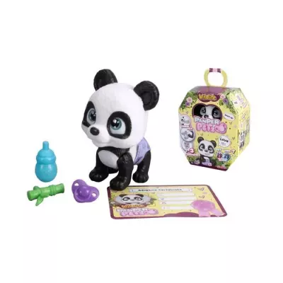 Figurine Smoby - Panda à adopter avec accessoires - Articulé et interactif