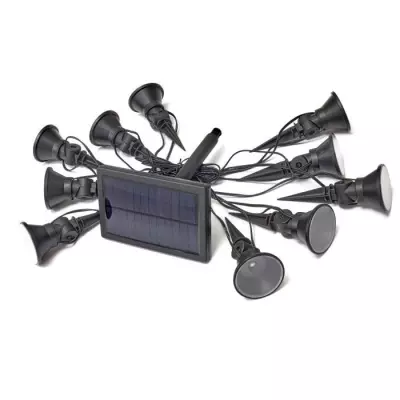Guirlande solaire SMARDTV - Multi-spots 5L - Blanc froid - 5 lumens