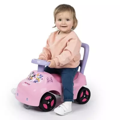 Porteur auto enfant 2 en 1 Minnie - Pratique pour les balades dès 10 mois!