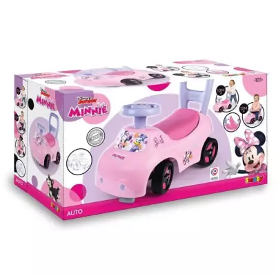 Porteur auto enfant 2 en 1 Minnie - Pratique pour les balades dès 10 mois!