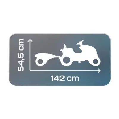 Tracteur à pédales Farmer XL + Remorque - Bleu - SMOBY - Siège ajustable