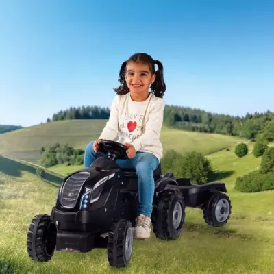 Tracteur Farmer XL + Remorque - SMOBY - Noir - 90% Plastique recyclé