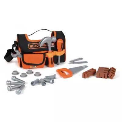 Boîte à outils en tissu Smoby Black + Decker + 4 accessoires