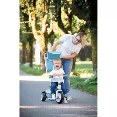 Tricycle évolutif enfant Smoby Balade Plus - Bleu, structure métal