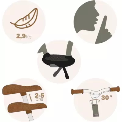Draisienne Confort Smoby Mixte Vert pour Enfant - Extérieur