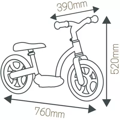 Draisienne Confort Smoby Mixte Vert pour Enfant - Extérieur