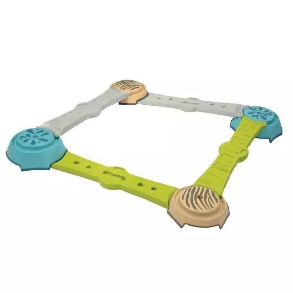 Smoby - Parcours de motricité Aventure - 4 plots + 4 planches - Equilibre, coordination, éveil, sensoriel - Fabriqué en Franc