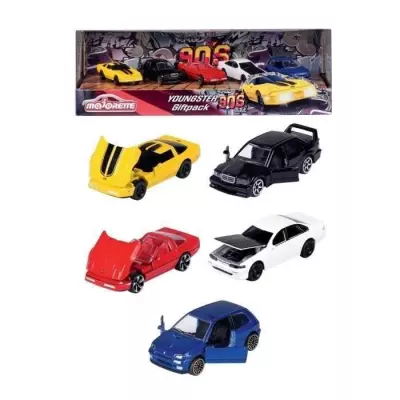 Coffret de 5 voitures Majorette Youngster années 90 à roue libre
