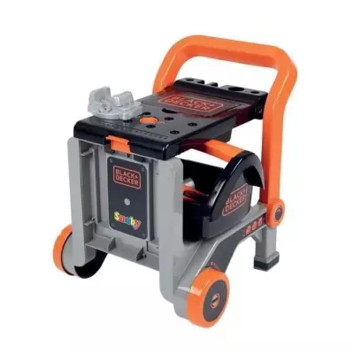 Établi Smoby Black+Decker 3-en-1 - 19 Accessoires - Fabriqué en France