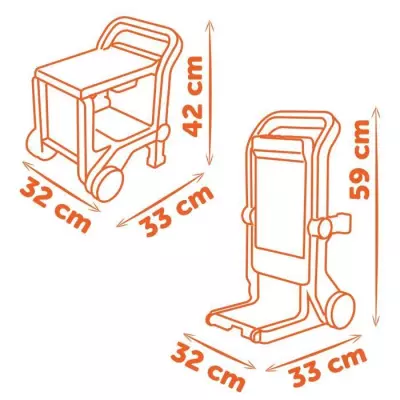 Établi Smoby Black+Decker 3-en-1 - 19 Accessoires - Fabriqué en France