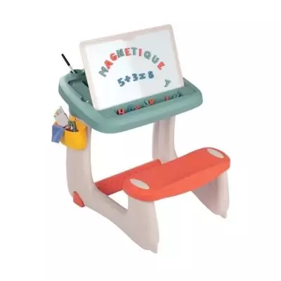 Table d'activité Smoby Bureau Petit Ecolier - 80 Accessoires - Vert