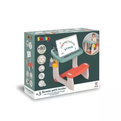 Table d'activité Smoby Bureau Petit Ecolier - 80 Accessoires - Vert