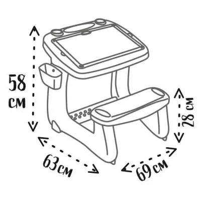 Table d'activité Smoby Bureau Petit Ecolier - 80 Accessoires - Vert