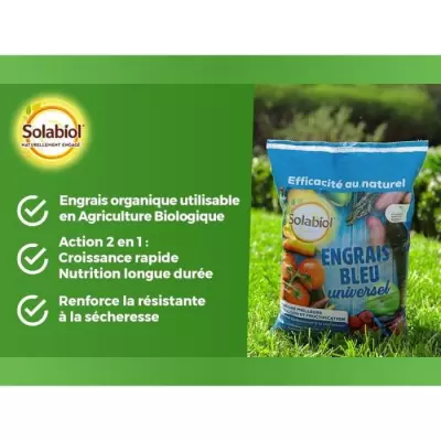 Engrais bleu SOLABIOL - Formule SOBLEU4 - 4 kg