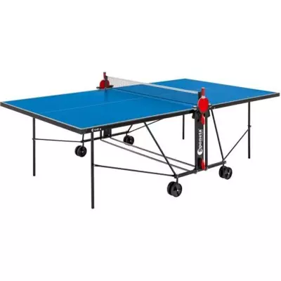 Table Ping Pong Compacte Bleue et Noire - Idéale pour l'Extérieur!