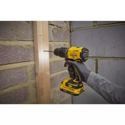 Perceuse visseuse à percussion Brushless 60 Nm - Lithium 18V - 2 Batteries 2Ah - STANLEY FATMAX V20