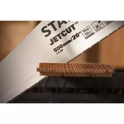 Scie Égoïne STANLEY 500 mm - Jetcut Coupe Fine, Fabriqué en France