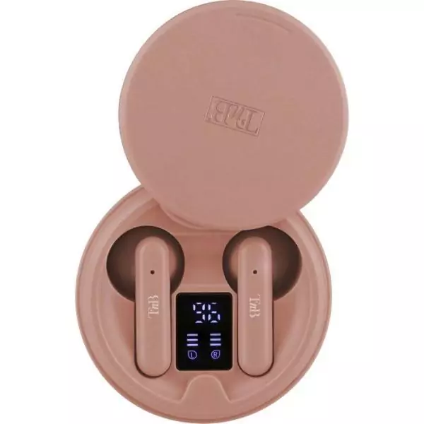 Ecouteurs sans fil TWS - T'nb - Shiny 2 - Boîtier de charge inclus - Bluetooth - Autonomie 20h - Contrôle tactile - Rose