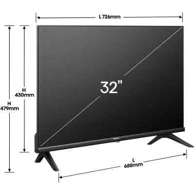 Hisense 32A4Q - TV LED 32 (80 cm) - HD 1366x768 - TV connecté - 2xHDMI 1.4 - WiFi