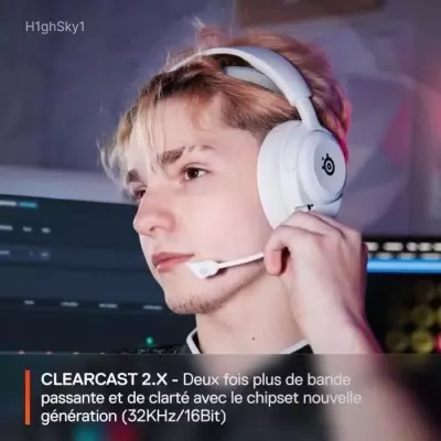 Casque Gaming Sans fil Steelseries Arctis Nova 5 Blanc - Compact et performant