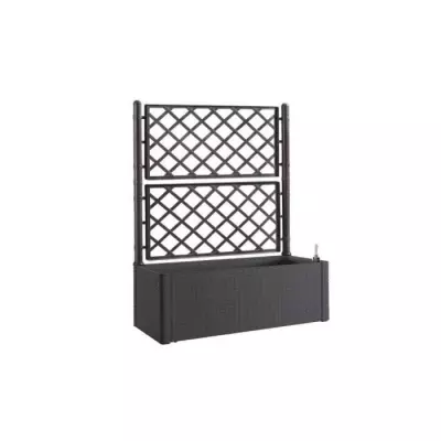 Bac à fleurs rectangulaire Natural Deluxe avec treillis - Anthra 90L