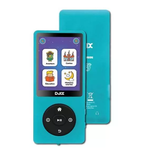 Baladeur a histoire - D-JIX- M-STORYKIDS - 2,4 - + de 150 histoires intégrées - Autonomie 25h - Bluetooth - 4GB - 300 mAh - US