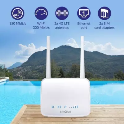 Modem Routeur STRONG - 4G LTE Haut Débit (19x16x8 cm)